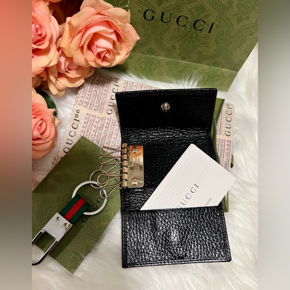 💯AUTHENTIC… GUCCI UNISEX Key Holder// Card Holder//Mini Wallet/ LEATHER. - Picture 6 of 8
